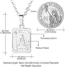 Square Alphabet Necklace