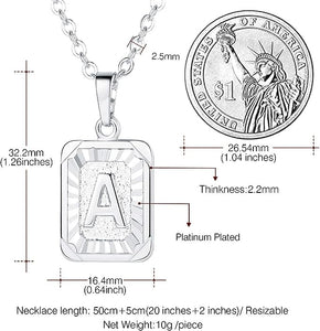 Square Alphabet Necklace