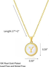 Circle Shaped Alphabet Necklace