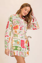 Multi Color Mon Cheri Airflow Print Romper