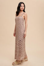 Mushroom Cotton Crochet Maxi Tank Dress