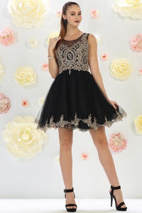 Black Short Dress Silver - Silver Lining