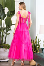 Fuchsia Bra Cap Bodice With Shoulder Strap Mesh Layers Max