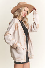 Oatmeal Button Down Floral Cardigan