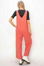 Brick Linen Sleeveless Jumpsuit