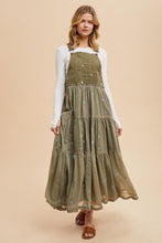 Olive All Over Embroidered Skirtall