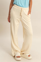 Alpaca Elastic Waist Wide-leg Pants