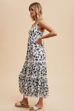 Creme Floral Print Maxi Dress