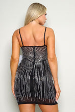 Tris Rhinestone Hot Fix Mini Dress