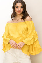 Lemon Yellow Everyday Essential Off-Shoulder Top
