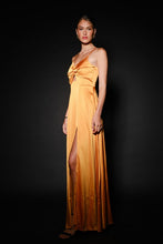 Mango Textured Satin Twist-front Maxi Dress