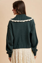 Cottage Green Doll Collar Button Up Cardigan