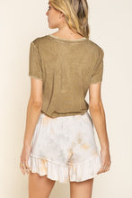 Martini Olive V-Neck Basic Knit Top