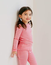 Pink Kids Colorful Striped Pajamas Set