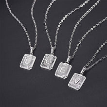 Square Alphabet Necklace