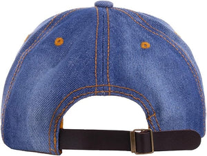 Dark Blue Cross Rhinestone Fashion Caps