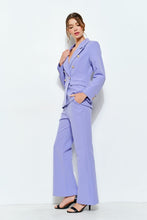 Lavender High-waisted Flared Tailored Pants