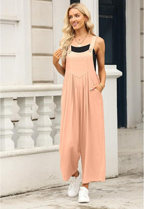 Lt.Mauve Shirring Deatil Overalls