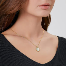 Circle Shaped Alphabet Necklace