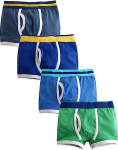 Dark Grey/Blue/Navy/Green Boys Modal Underwear Colorband 4 Sets