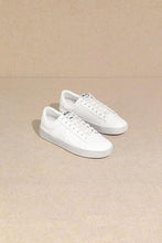 White Rubber Sole Lace-Up Glitter Leather Star