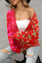 Pink Two Tone Leopard Cardigan