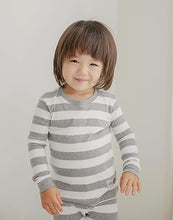 Grey Kids Colorful Striped Pajamas Set