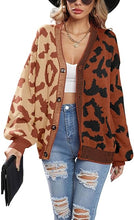 Brown Two Tone Leopard Cardigan