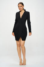 Black Celena Blazer Mini Dress