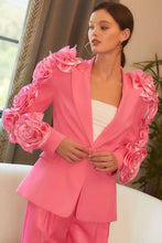 Barbie Pink 3D Big Flower Trim Blazer