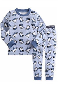 Blue King Shark Pajama Set