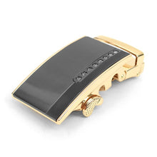 Mens Genuine Leather Sliding Buckle Belt