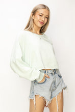 Mint Laid Back Crop Sweatshirt