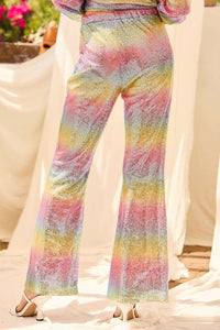 Multi Rainbow Sequin Pants