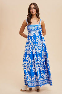 Bran Resort Border Print Maxi Dress