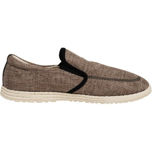 Light Brown Tweed Slip-On Boat Shoes