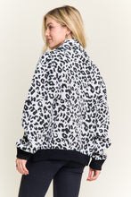 White Print Jacket With Denim Pockets