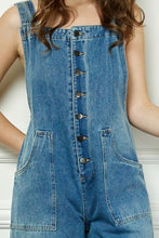 Medium Wash Denim Multi Button Fatigue Overall