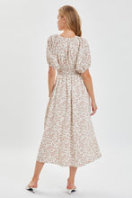 Ivory/Blush Modest Smocked Floral Dress