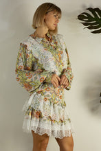 Orange Multi Lace Patch Shirts And Skirt Set