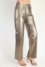 Lt Gold Foiled Crepe Pants