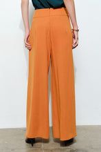 Clay Twist Front Draped High-waist Wide-leg Pants