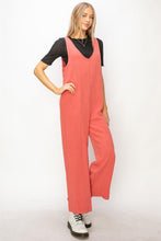 Brick Linen Sleeveless Jumpsuit