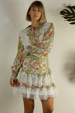 Orange Multi Lace Patch Shirts And Skirt Set