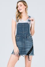 Medium Denim Stretch Denim Overall Skirt