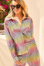 Multi Rainbow Sequin Blouse