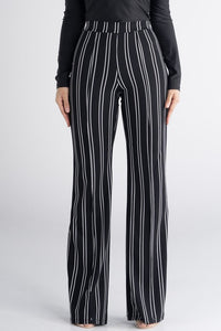 Black/White Pants High Waisted Stripped Pants