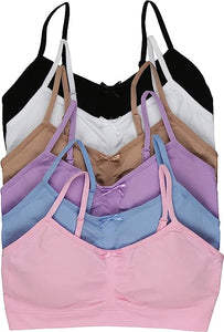 Girls’ Basic Pack of 6 Training Bras