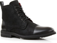 Midnigth Black Woolen and Leather Lace-up Fashion Chukka Boots with Zipper Closure
