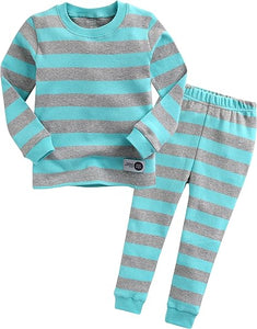 Mintgrey Kids Colorful Striped Pajamas Set